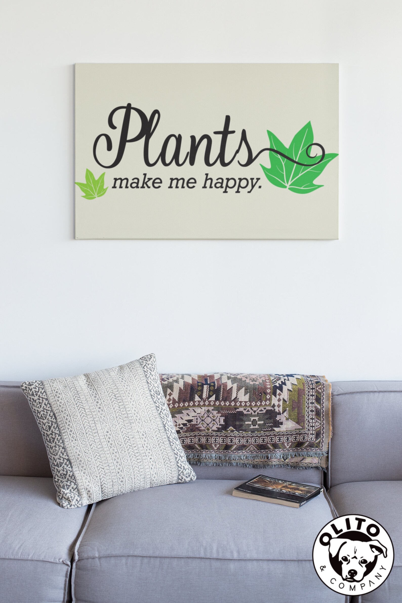Plants Make Me Happy vector SVG PDF JPG png Digital Download Etsy
