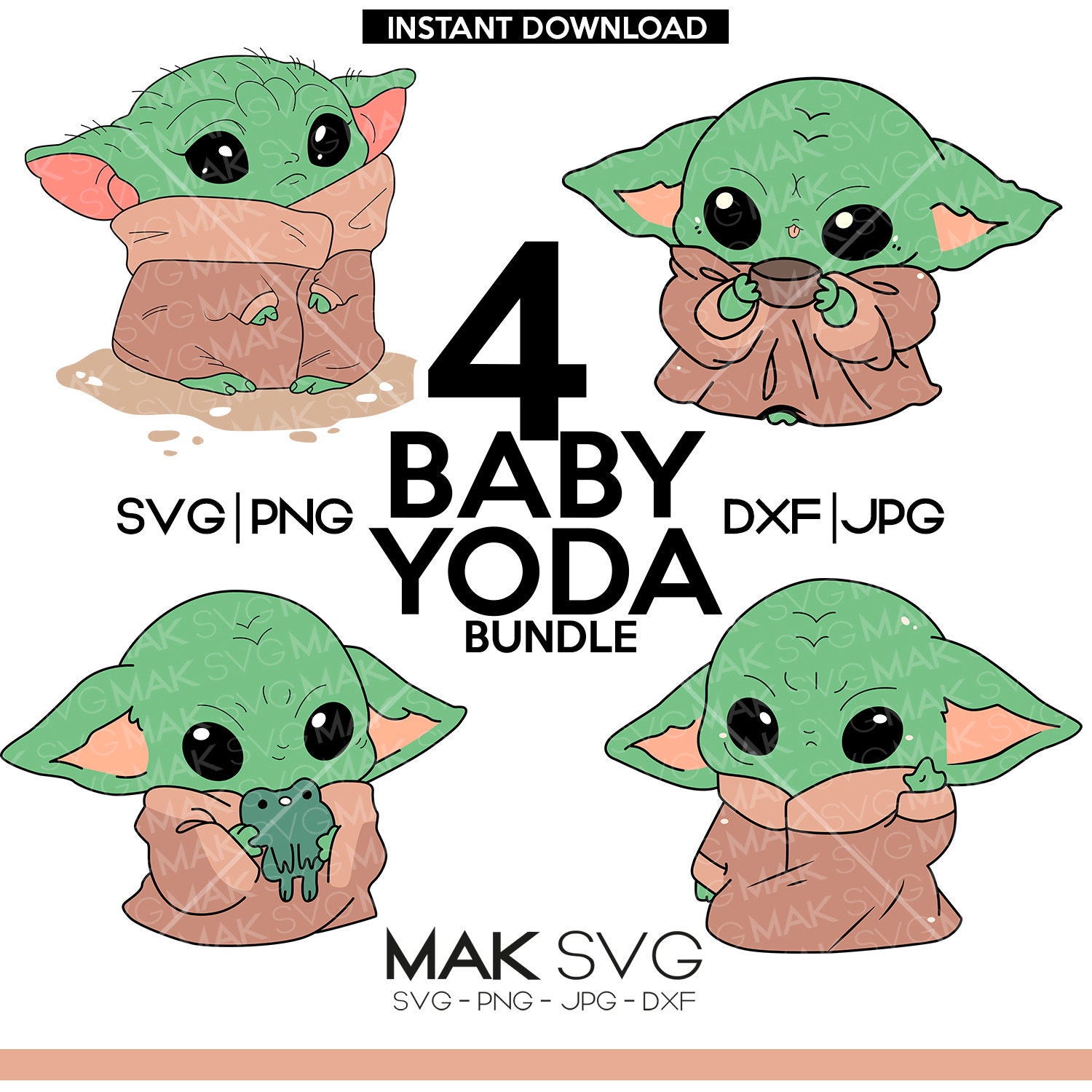 Baby Yoda svg baby yoda pack Baby alien svg Baby alien Cut | Etsy