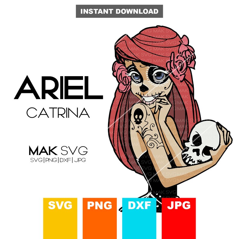 Download Ariel Catrina Little Mermaid SVG PNG DXF Layered Cricut | Etsy