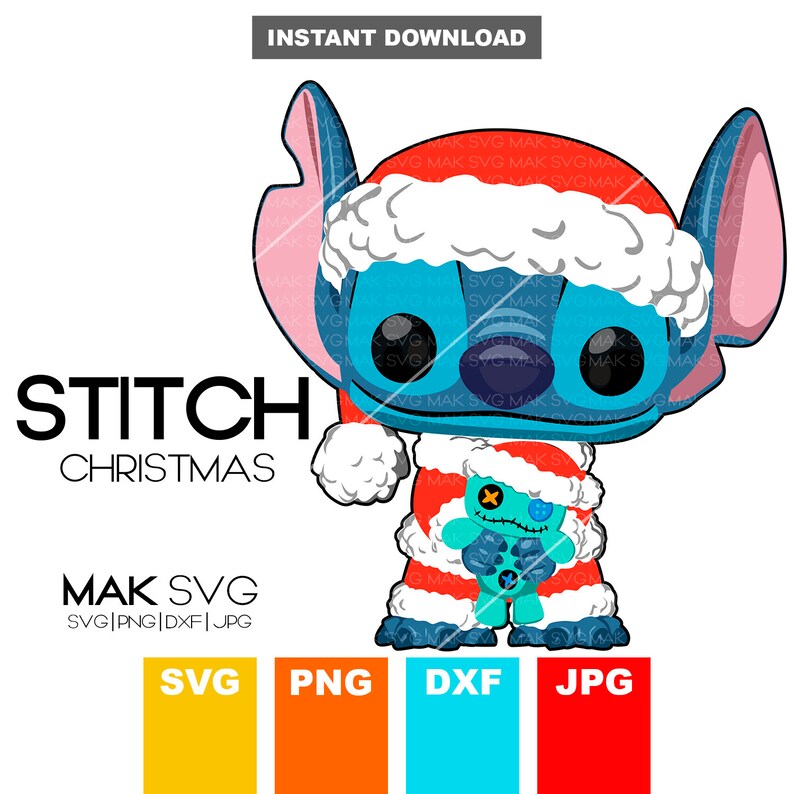 Download Stitch Christmas Lilo and Stitch SVG Disney Lilo and ...