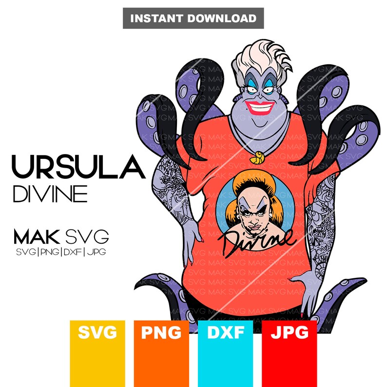 Download Ursula Little Mermaid SVG svg dxf Cricut Silhouette Cut | Etsy