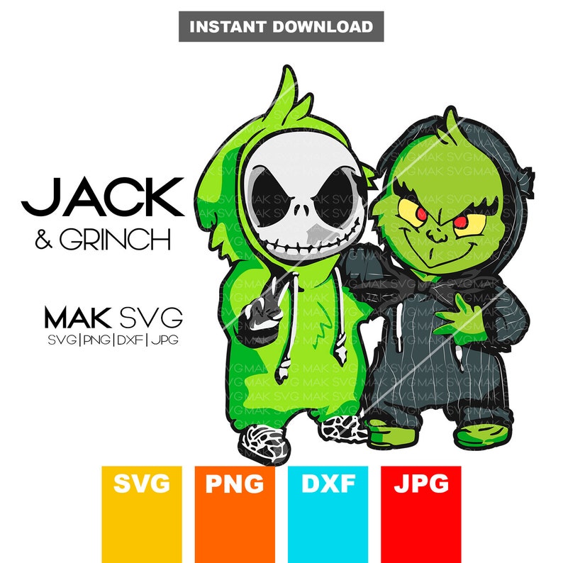 Free Free 90 Baby Grinch And Jack Skellington Svg SVG PNG EPS DXF File