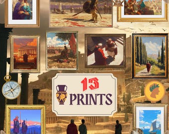 Poster dell'antica Roma / Poster storici d'epoca / Poster dell'Impero Romano / Stampe artistiche dei gladiatori / Poster di storia classica / Set di poster da parete stampabili