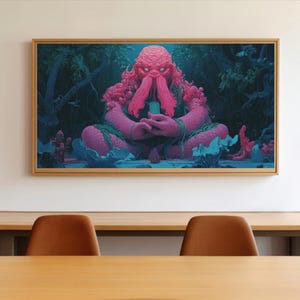 Digital art print, printable wall decor, fantasy art, mythical creatures, high-resolution artwork, cultural prints, fantasy poster, instant download, character art, home decor, fantasy landscape, mystical creatures art, digital wall print