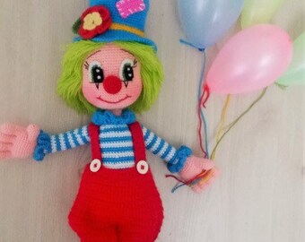 NETTE CLOWN 2-Amigurumi Häkelanleitung -PDF