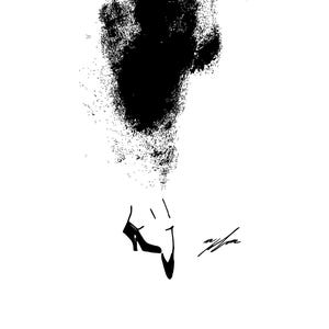 Fashion Sketch Art Print: Paint and Pen Illustration (Digital Download) image 5