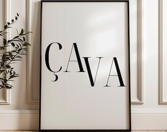 Ca Va French Phrase Print: Minimalist Home Decor (Digital Download)