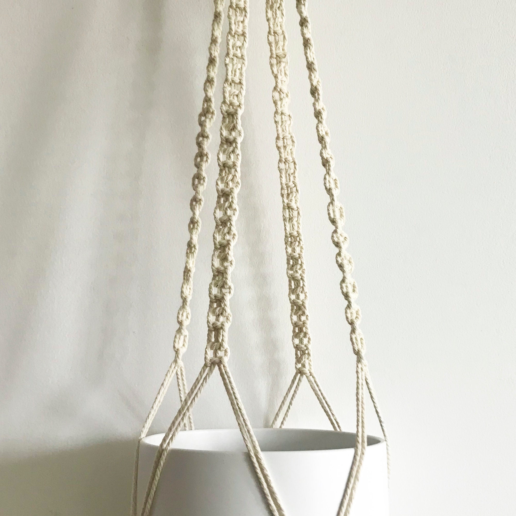 Macrame Plant Hanging Basket From Natural Cotton Etsy UK