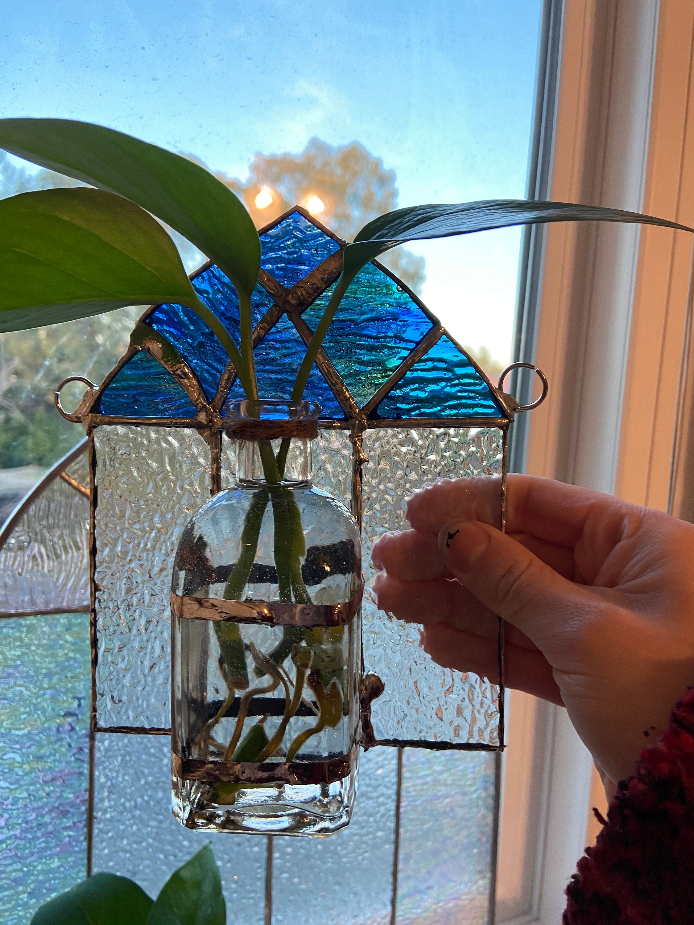 Stained glass propagation station Etsy
