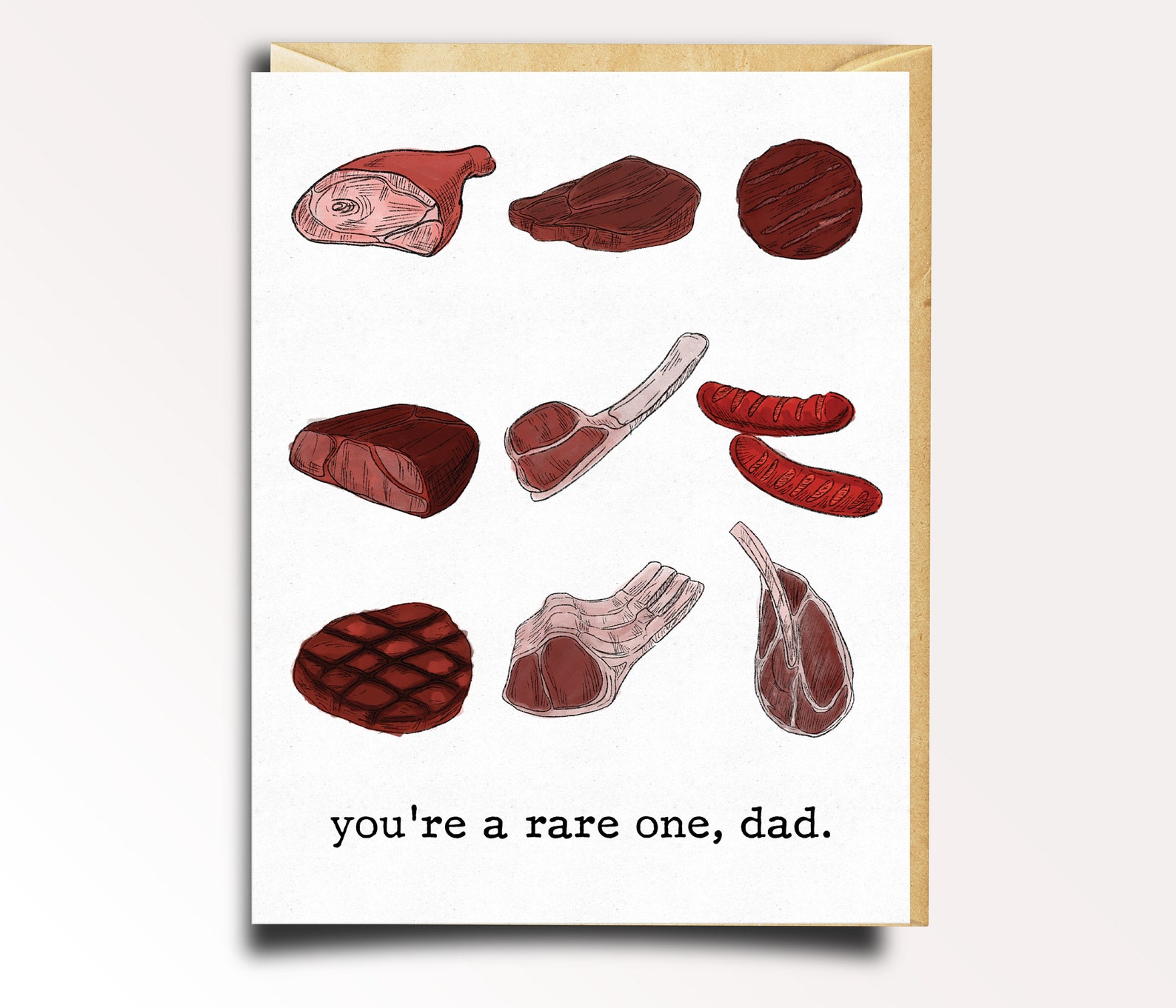 Birthday Card for Dad Meat Lovers Card Steak Lover Cards - Etsy