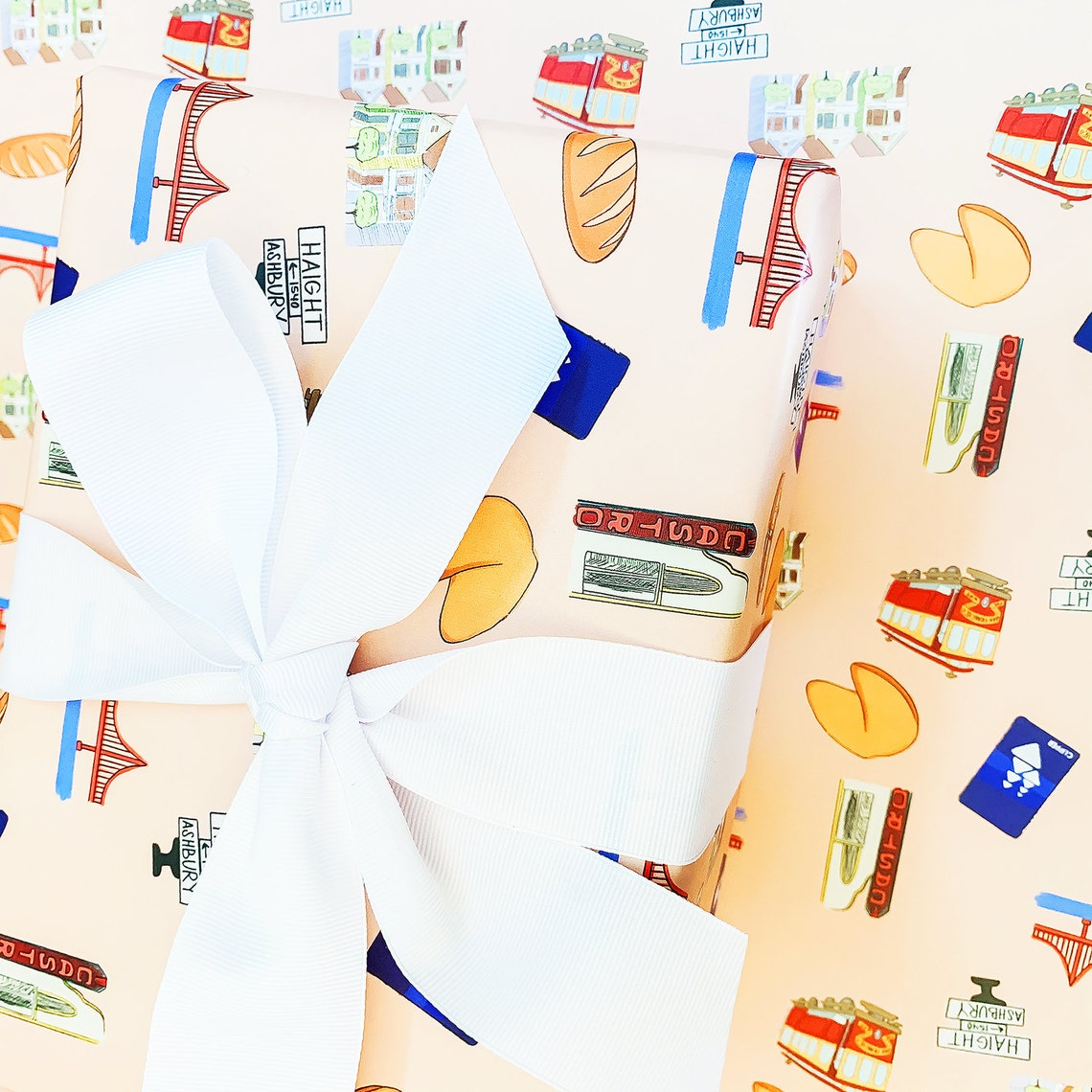 San Francisco Gift Wrap Wrapping Paper San Francisco Print | Etsy