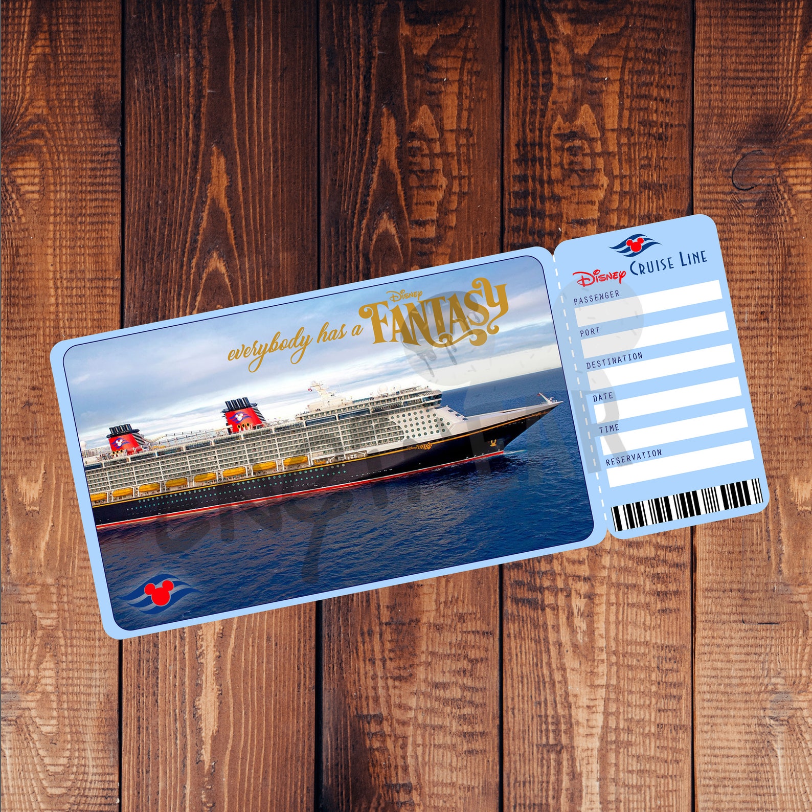 Disney Cruise Line Editable Tickets | Etsy