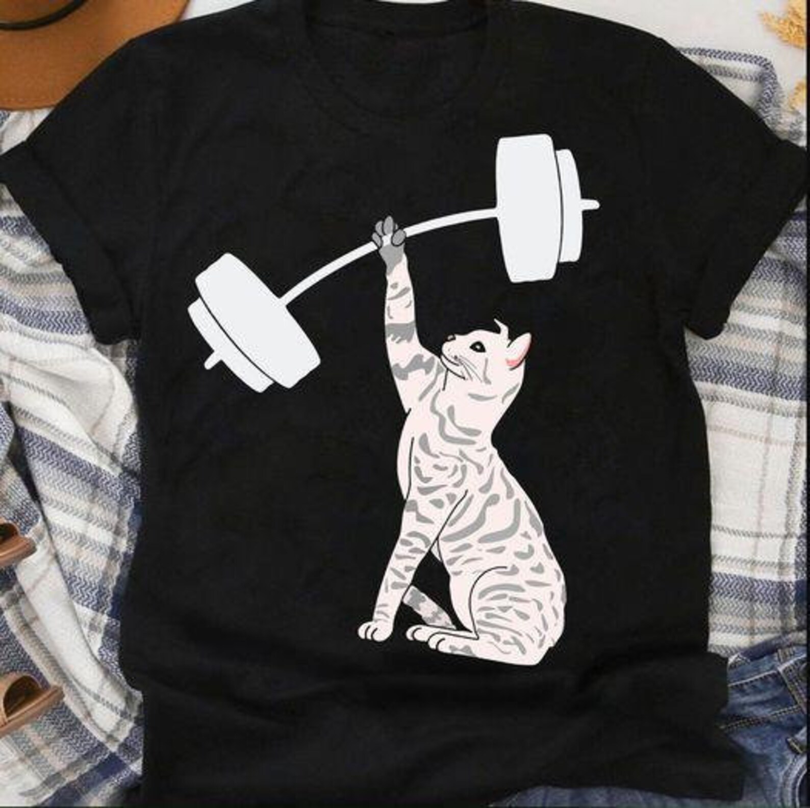 Cat Weightlifting Shirt Cat Shirt Cat Gifts Cats Gym Etsy