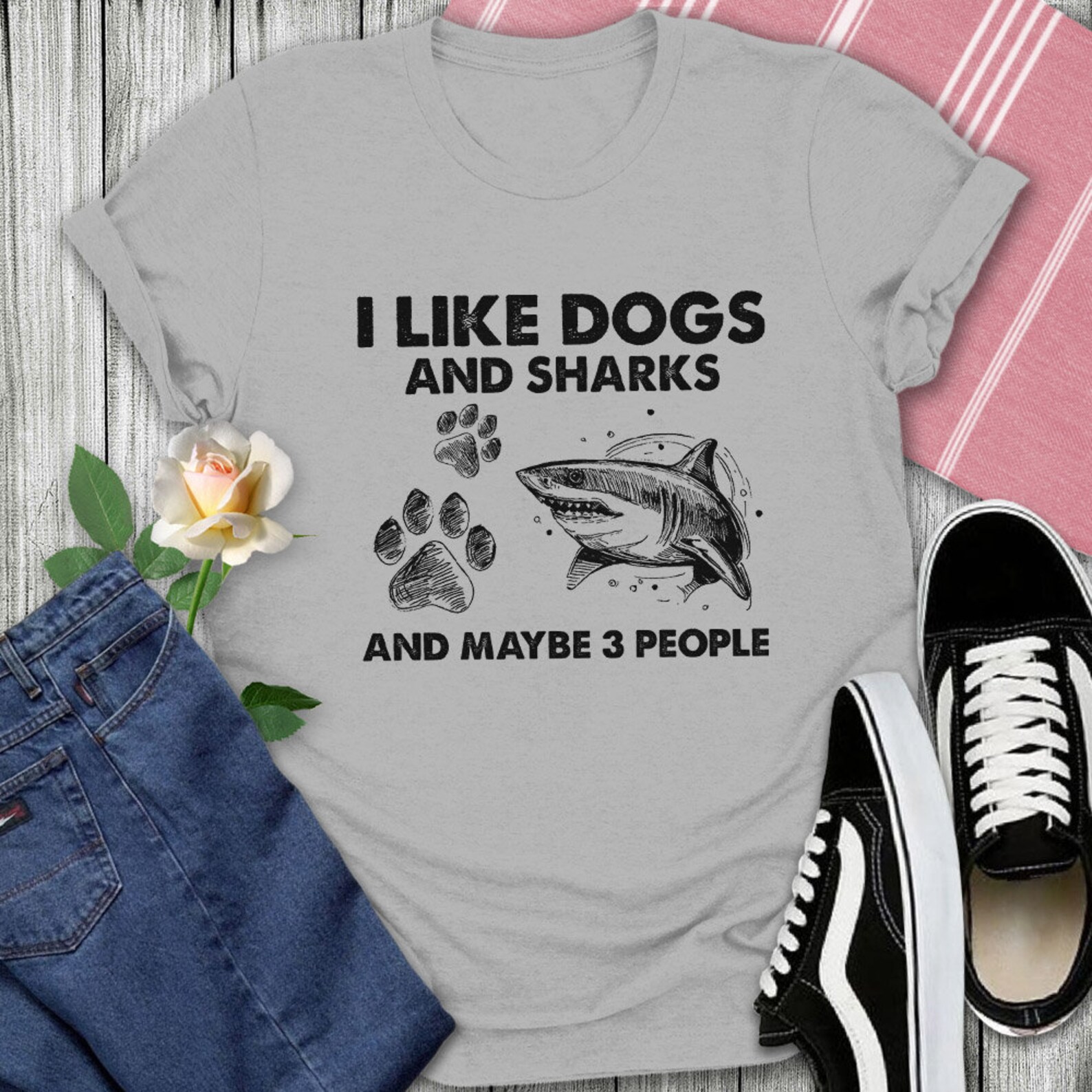 Sharks TShirt I Like Dogs And Sharks And Maybe 3 People Etsy