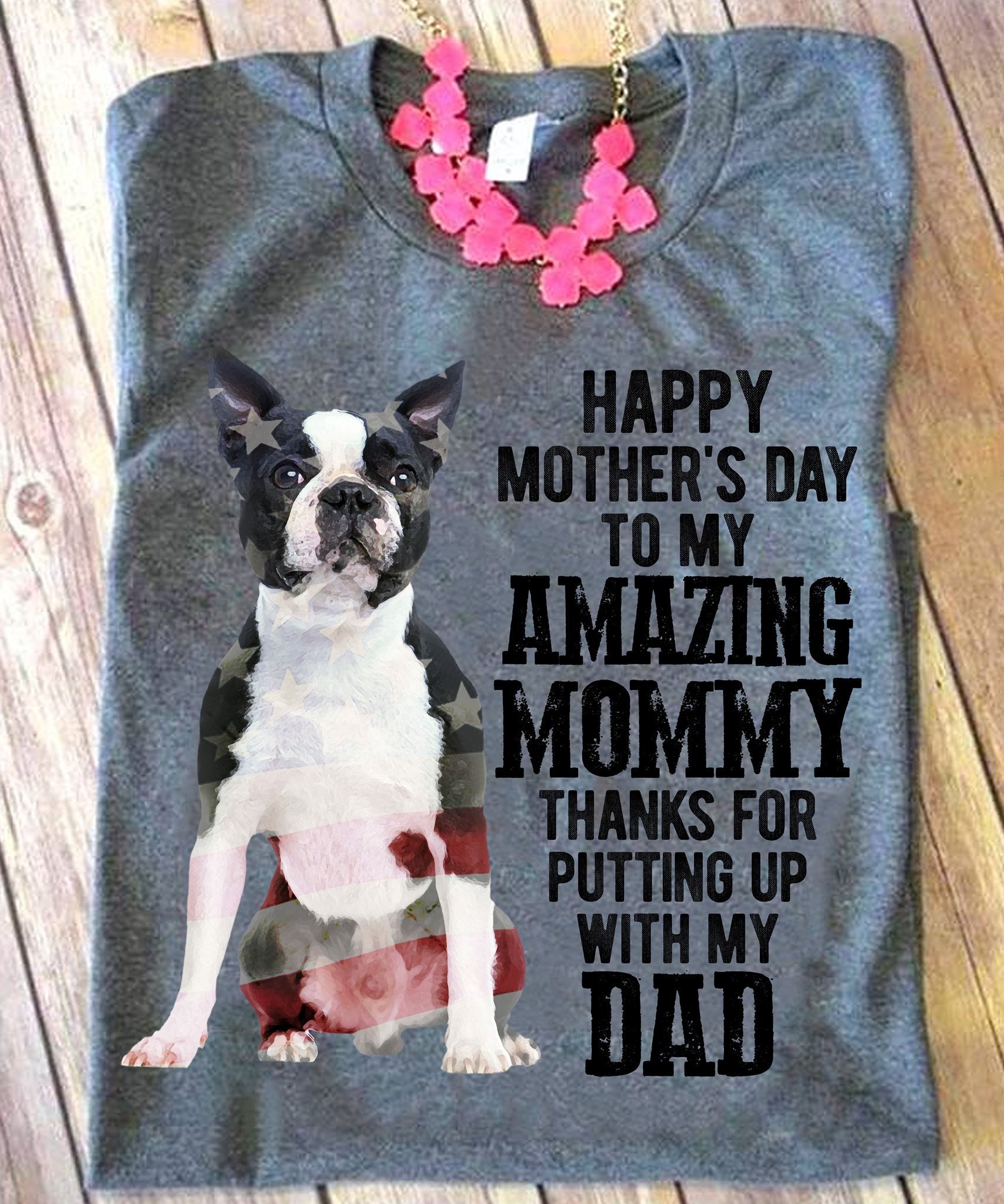 Boston Terrier Happy Mother's Day To My Amazing Mom Thanks | Etsy