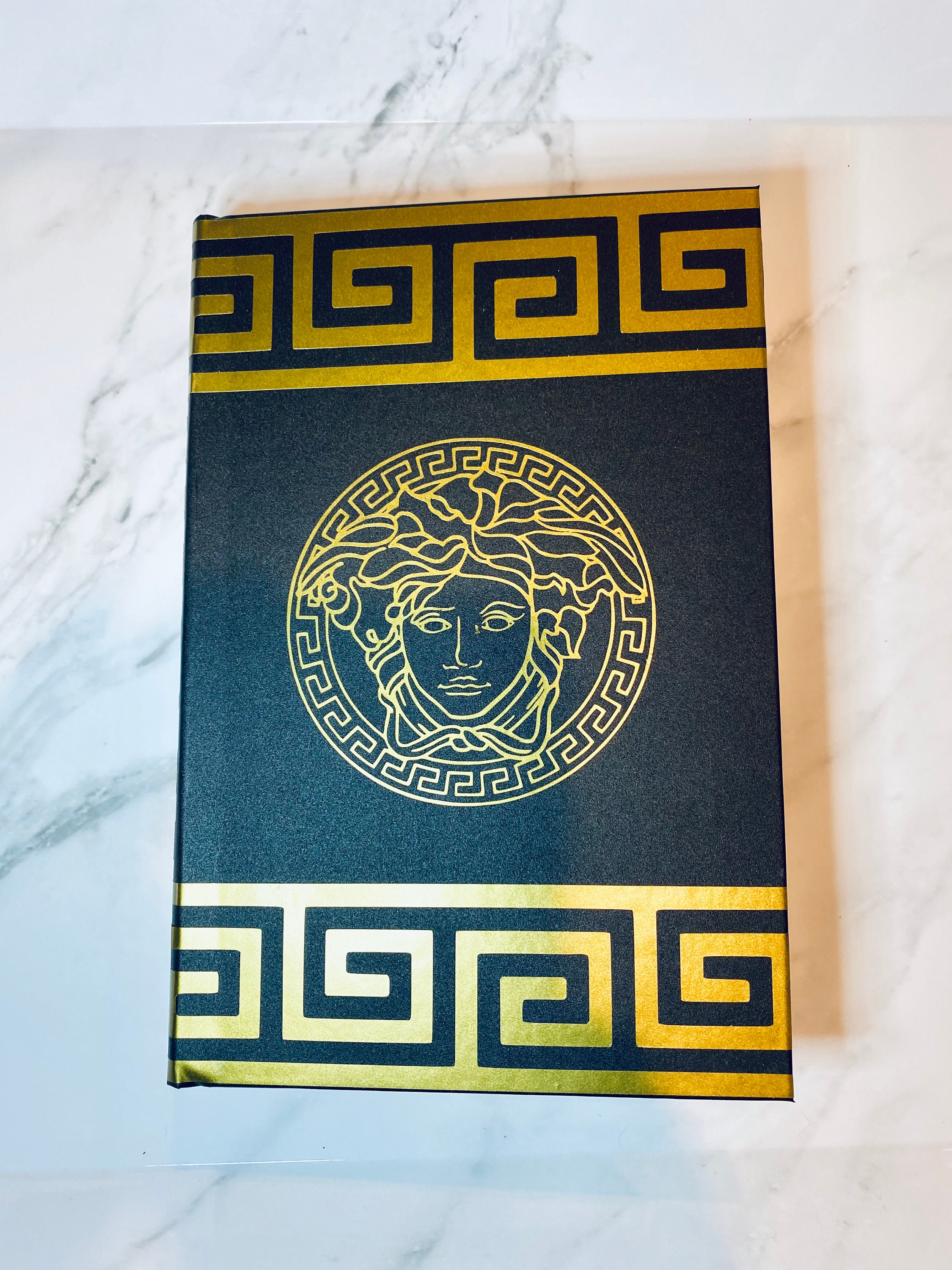 Coffee Table Designer Books Black and Gold Etsy