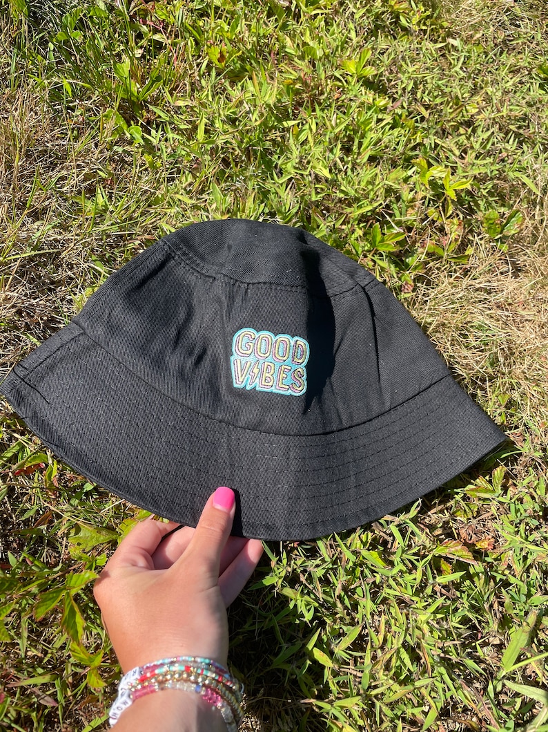 Good Vibes Bucket Hat Etsy