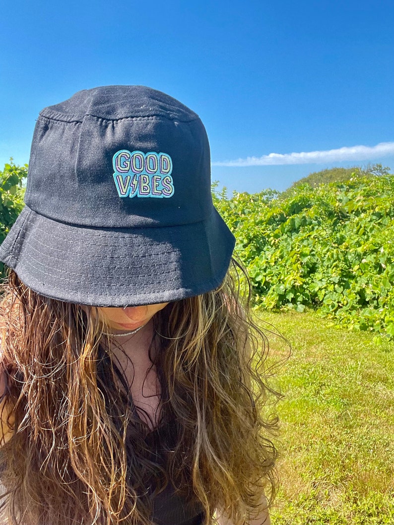 Good Vibes Bucket Hat Etsy