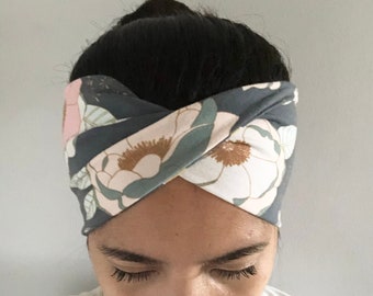 Twisted Headband / Headband Women / Yoga Headband/ Turban  / Twisted Headband  / Cotton Headband / floral headband, twisted turban