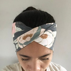 Twisted Headband / Headband Women / Yoga Headband/ Turban  / Twisted Headband  / Cotton Headband / floral headband, twisted turban