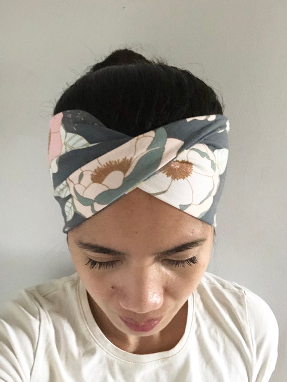 Twisted Headband / Headband Women / Yoga Headband/ Turban  / Twisted Headband  / Cotton Headband / floral headband, twisted turban