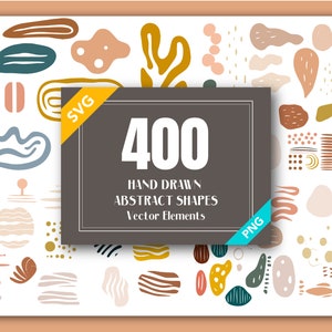 Abstract shapes svg elements, abstract boho, abstract SVG and PNG shapes, unique hand drawn svg clip art, boho, abstract decoration