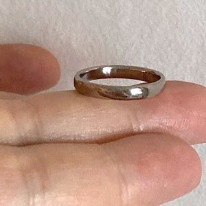 Vintage 18k White Gold Wedding Band Ring - Millennium Hallmark