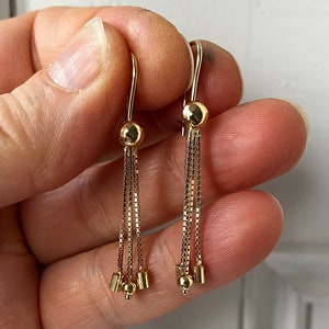 18K Iris Statement Dangly Earrings