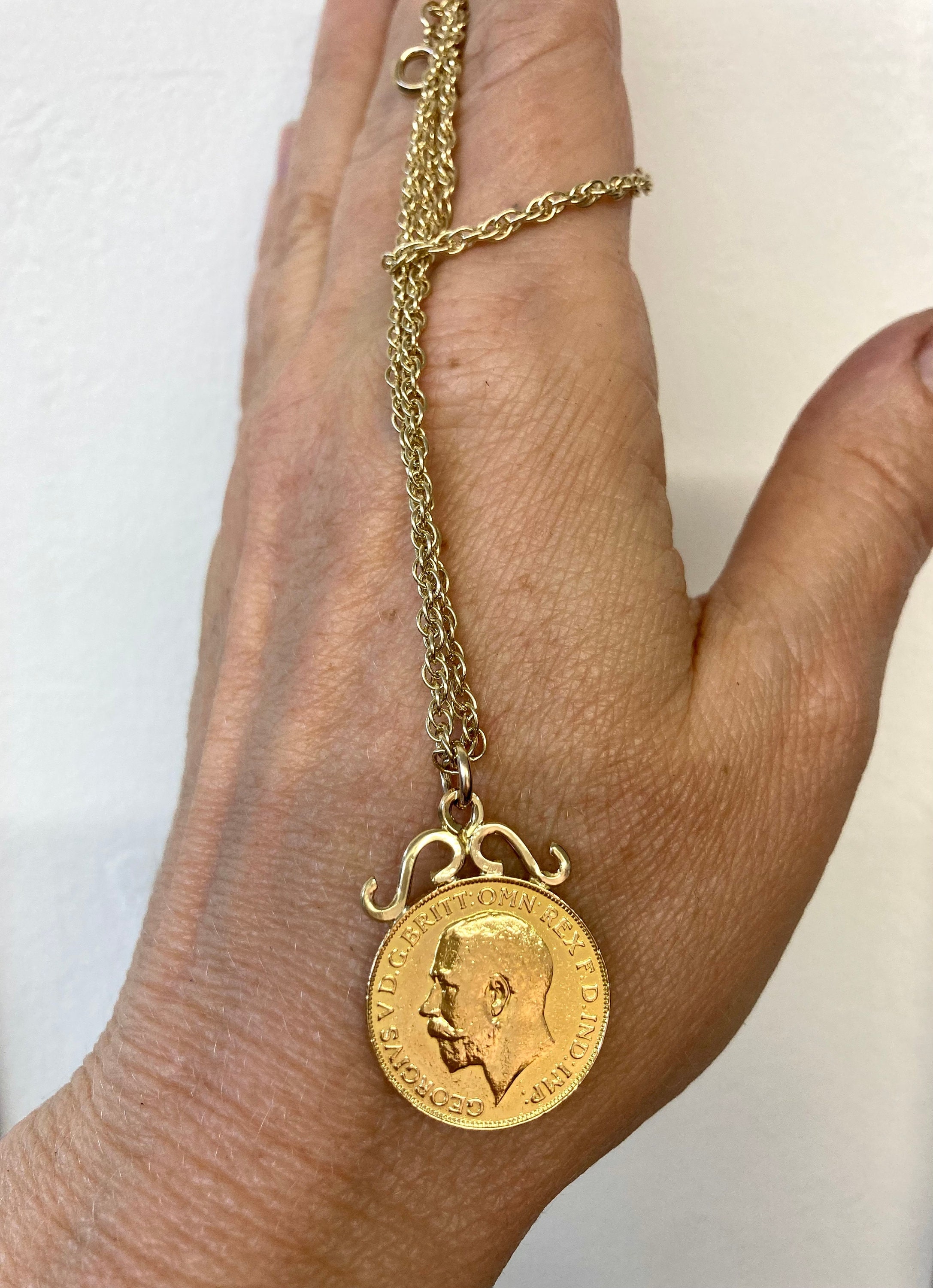 gold sovereign necklace ebay