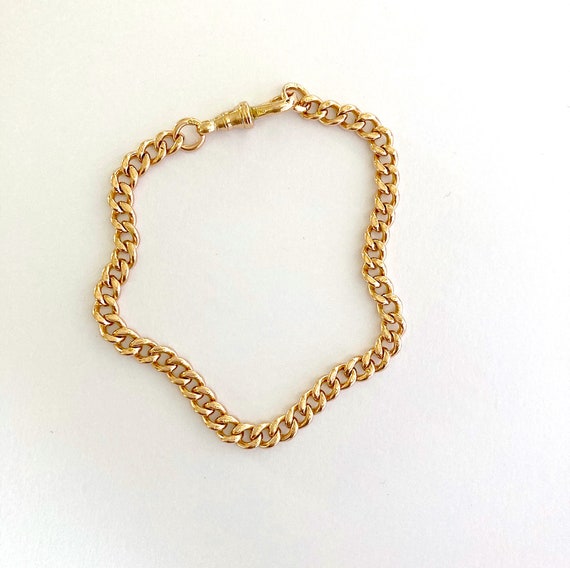 Heavy gold chain bracelet, unisex gold bracelet, 9
