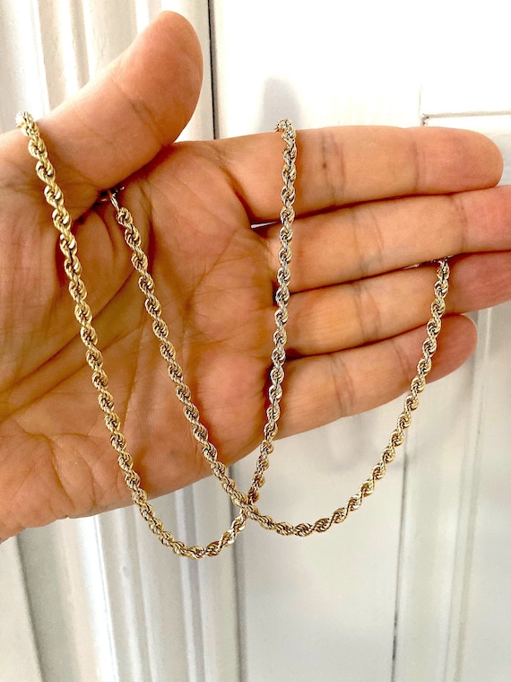 9ct solid 2024 gold rope chain
