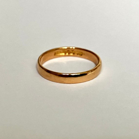 Vintage 22ct Gold Wedding Band - Birmingham 1930 Hallmark, Size Q