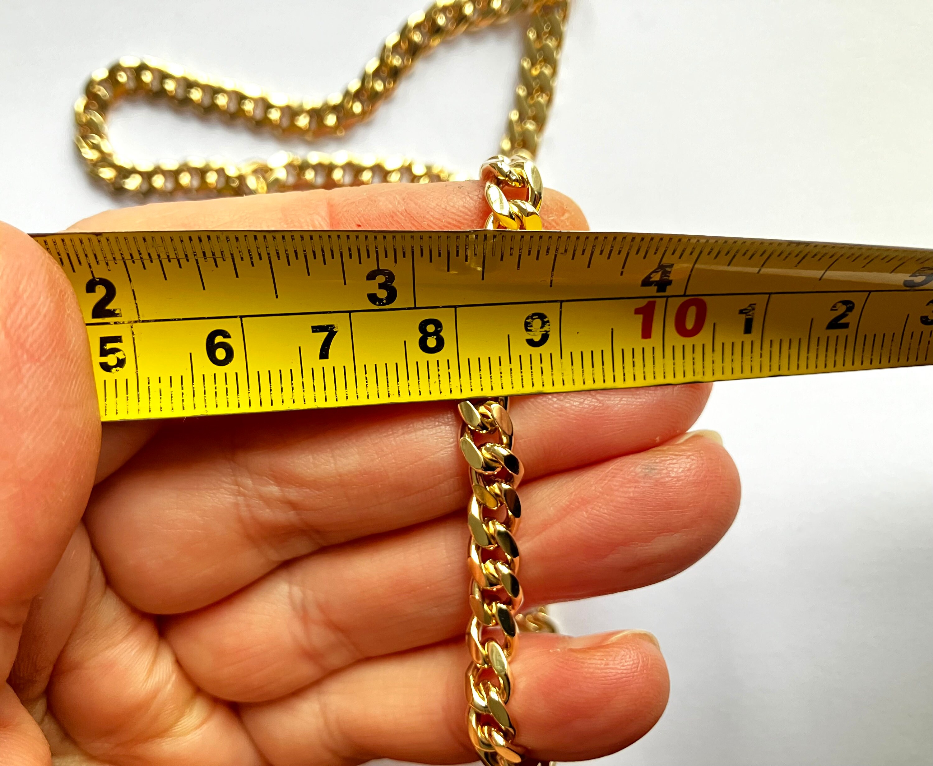 Collana In Oro Giallo 9 Carati Con Catena A Traccia Taglio