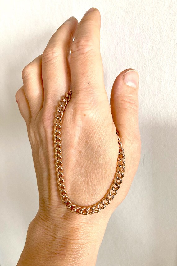 Heavy gold chain bracelet, unisex gold bracelet, 9