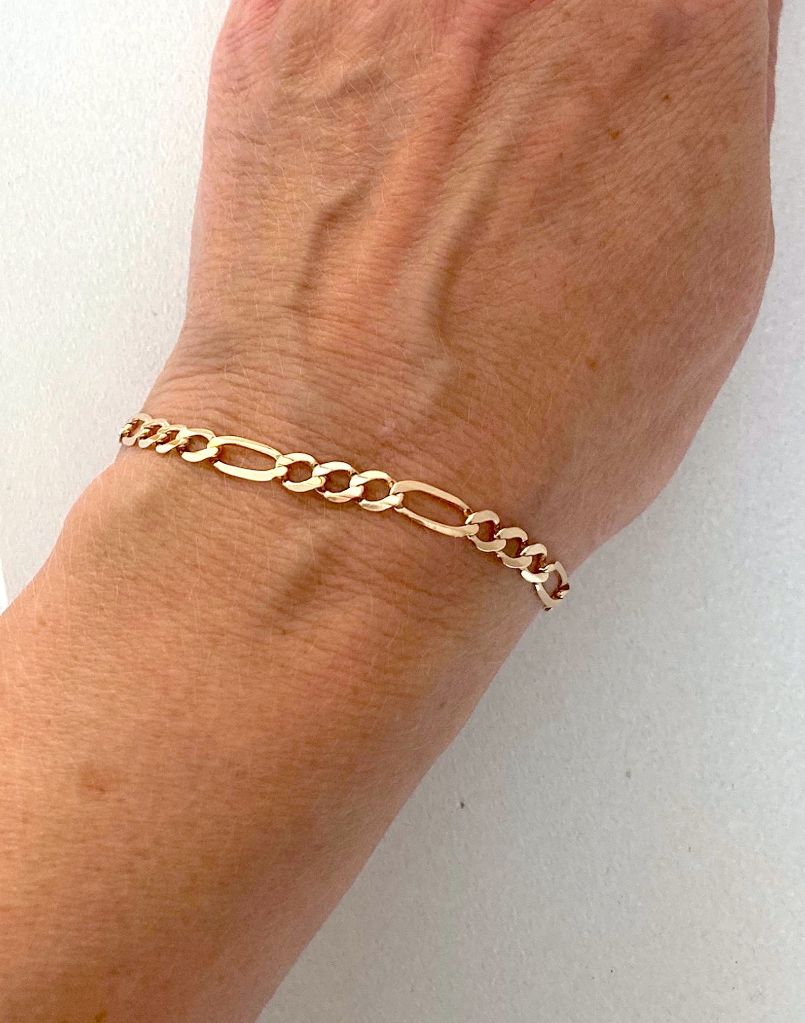9ct gold chain bracelet solid 9ct gold chain bracelet Etsy