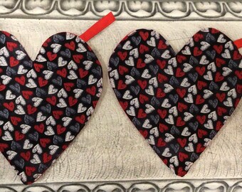 Set of 2 Philadelphia 76ers Heart Shaped Pot Holders
