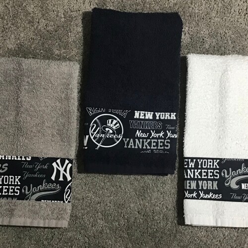 New York Yankees 3 Piece Bath Towel Sets Etsy
