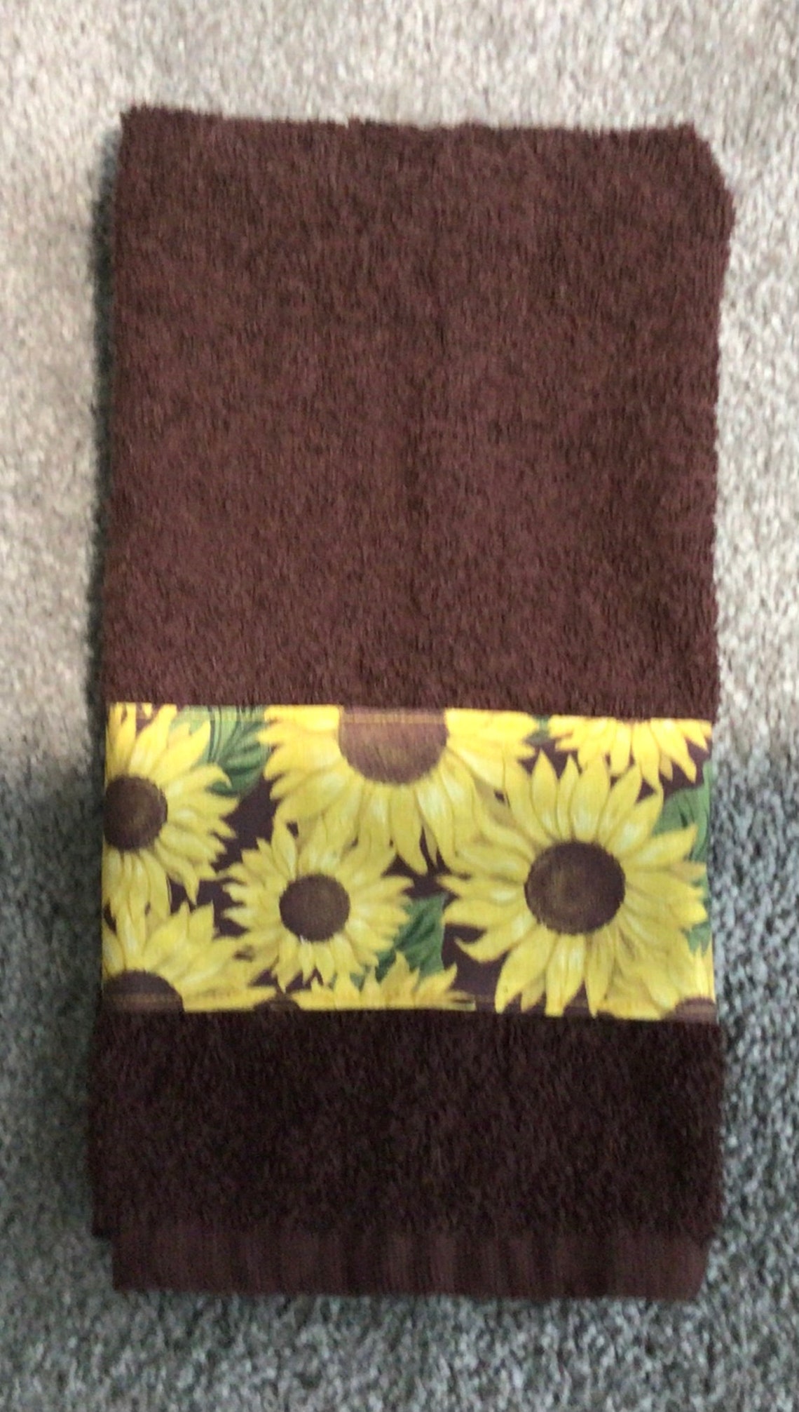 Sunflower Hand Towel Etsy