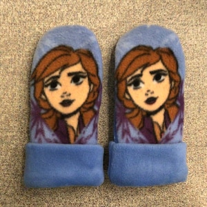 Kids Frozen Print Fleece Mittens