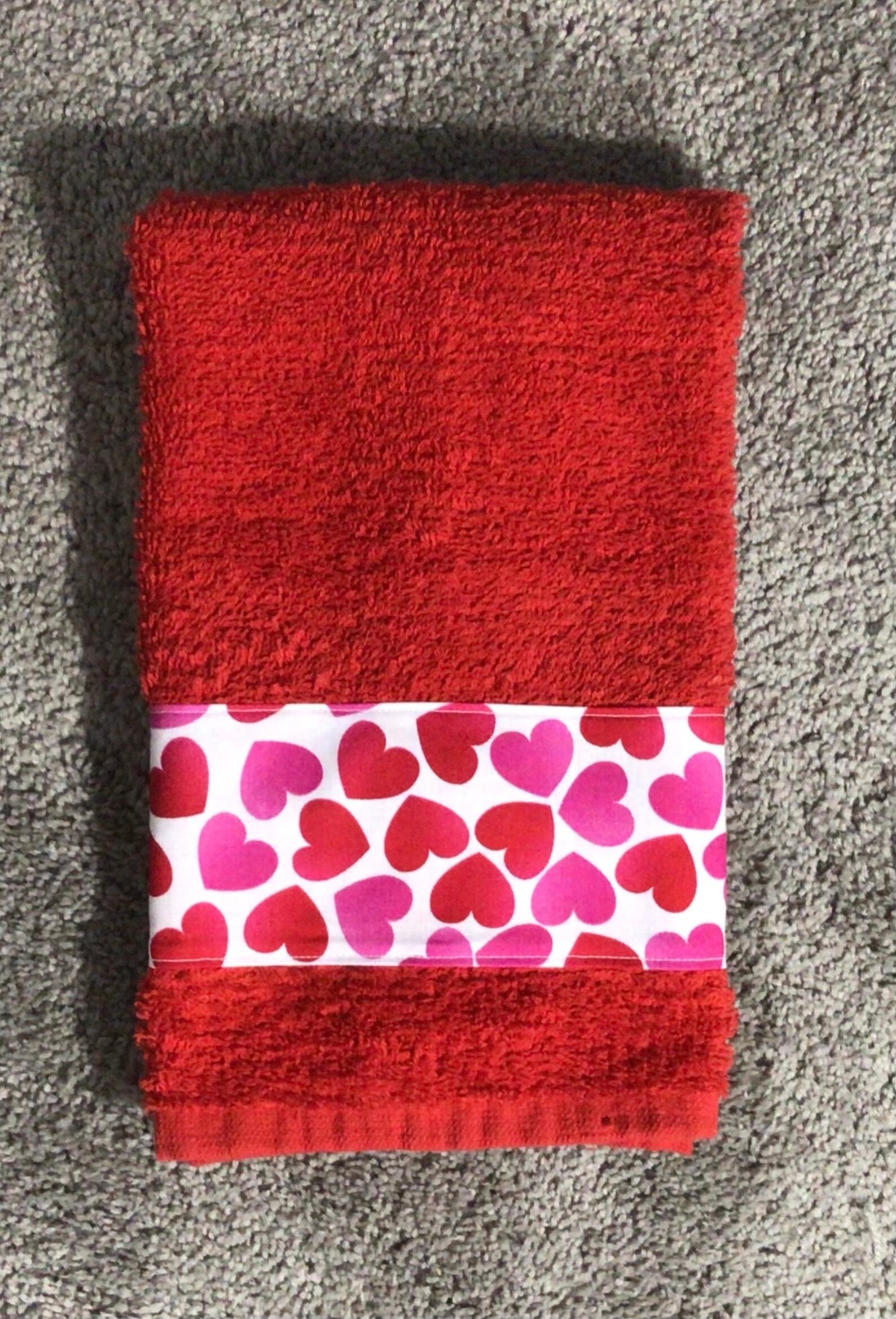Valentine Hand Towel Etsy