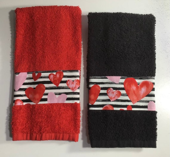 Valentine Hand Towels Etsy