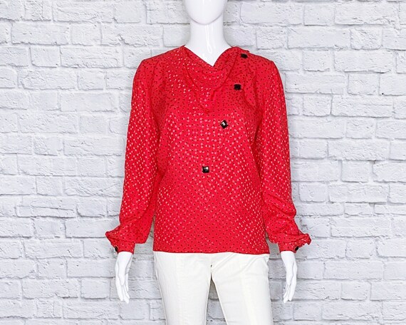 VALENTINO Vintage Authentic Designer 80s Red Silk