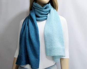 Scarf Blue scarf Scarf women Knit scarf Large scarf Women scarf Long scarf Hand knit scarf Women accessories Handmade scarf Gift women