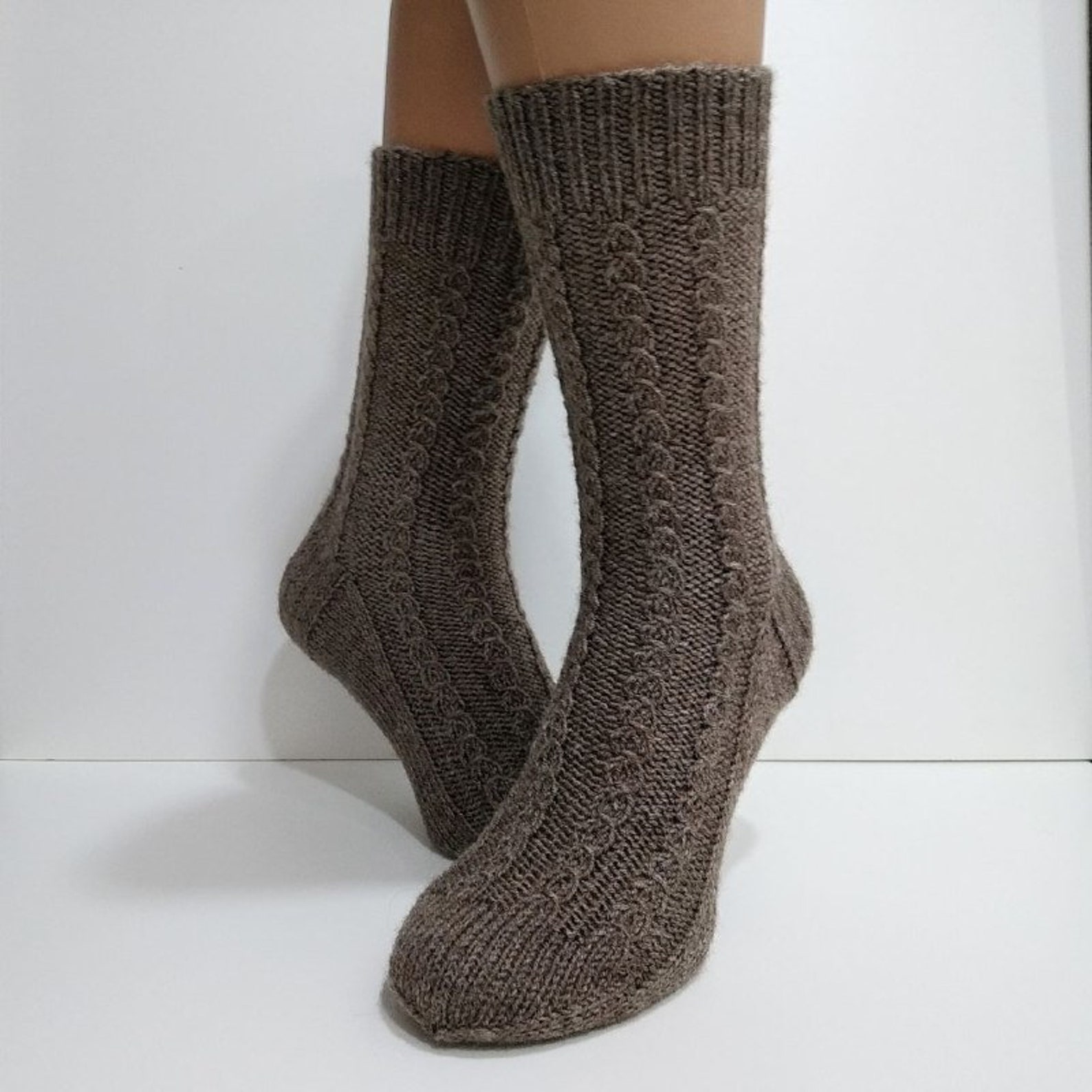 Wool long socks Hand knit wool socks women Wool socks handmade Etsy