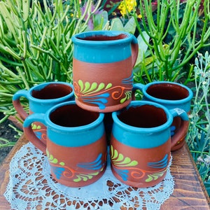 Pair of Mexican Jarrito Mugs 16 oz.