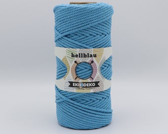 Hilo Macramé 4 mm x 100 m Azul claro