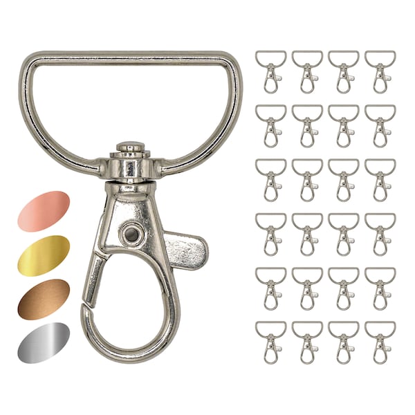 Pack of 25 carabiner keychains in different colors