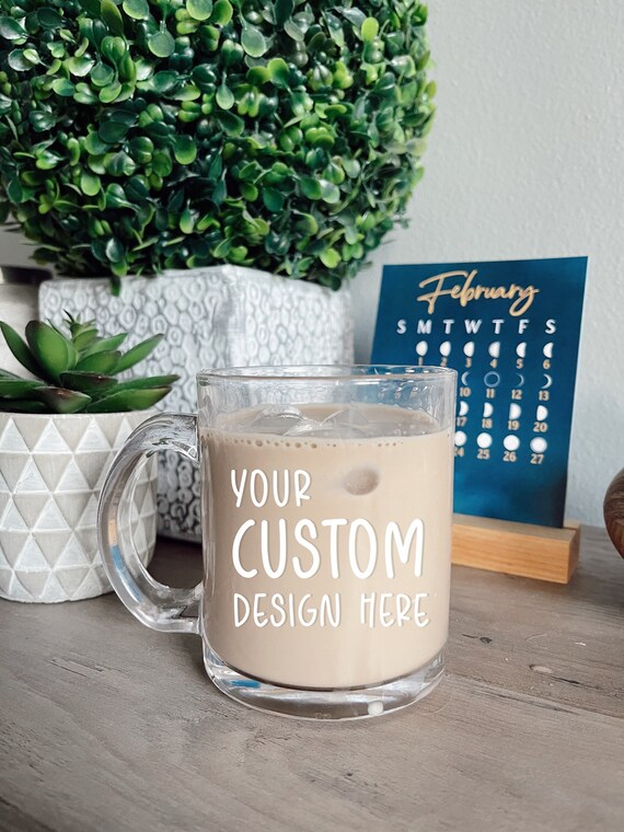 Custom Mug Clear Mug Iced Coffee Custom Cup Personalized Etsy