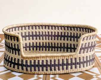 Handwoven Dog Bed Basket – African Wicker, Fair Trade