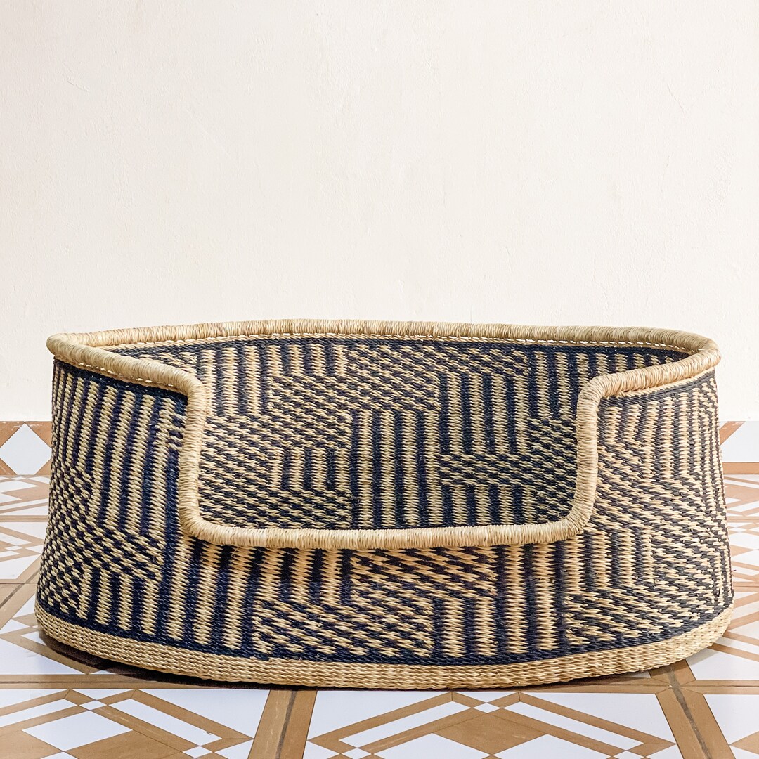 Natural Dog Bed Basket Pet Furniture Dog Furniture Handmade Dog Bed
